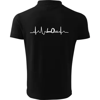 Pánská košile EKG LOVE párové - Polokošile pánská Pique Polo 203 - S ( Černá )