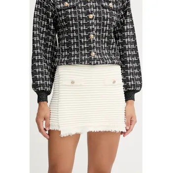 Dámské kraťasy Kraťasy Guess MALINA dámské, béžová barva, high waist, W5YD1R Z0201 W5YD1R.Z0201 01X, vel. XS