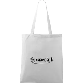 Krkonoše nápis - Taška bavlněná - 42 x 38 cm ( Bílá )