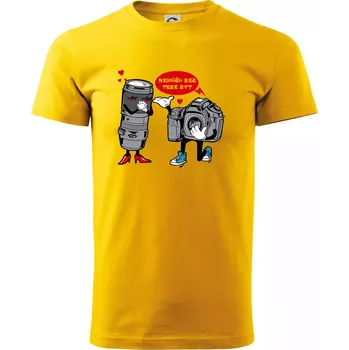 Nemůžu bez tebe být foto - Triko extra velké (5-8XL) - 7XL ( Žlutá )