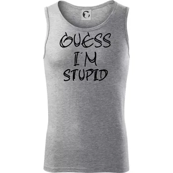 Guess iam stupid - Tílko pánské Core - XL ( Tmavě šedý melír )