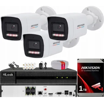 IP kamera Monitorovací sada 3 IP kamery 4MP Smart Hybrid Light ColorVu Hikvision 1TB