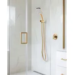 Sprchová hlavice s hadicí zlatá kov 4 režimy vodního proudu ruční sprcha moderní styl příslušenství koupelna Beliani