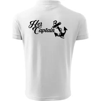 Pánská košile Her captain - Polokošile pánská Pique Polo 203 - 5XL ( Bílá )