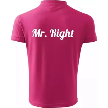Pánská košile Mr Right - Polokošile pánská Pique Polo 203 - 4XL ( Purpurová )