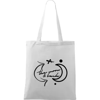 Nákupní taška The moon and back - Taška bavlněná - 42 x 38 cm ( Bílá )