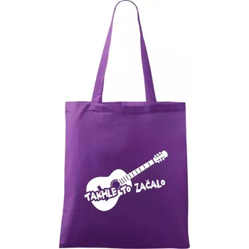 Kytara, takhle to všechno začalo - Taška bavlněná - 42 x 38 cm ( Fialová )