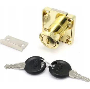 Nábytkové kování Nábytkový zámek čtverec SISO X850 fi19x22 ZLATÝ