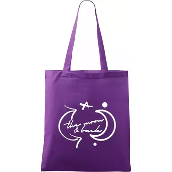 The moon and back - Taška bavlněná - 42 x 38 cm ( Fialová )