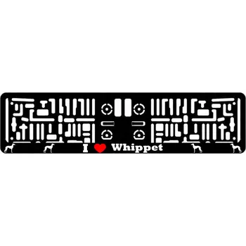 autokoberec Rámeček pod registrační značku čistokrevný pes Whippet 2 ks