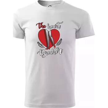 Pánské tričko The Heart breaker - srdce - Triko extra velké (5-8XL) - 8XL ( Bílá )