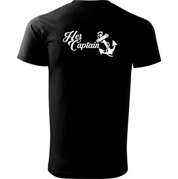 Pánské tričko Her captain - Triko extra velké (5-8XL) - 7XL ( Černá )