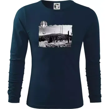 Pánské oblečení Retro Blatný vrch - Triko s dlouhým rukávem FIT-T long sleeve - M ( Námořní modrá (velmi tmavá - téměř černá) )