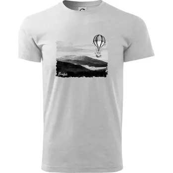 Pánské tričko Retro Boubín - Triko extra velké (5-8XL) - 6XL ( Světlešedý Melír )