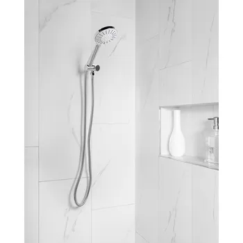 Sprchová hlavice Sprchová hlavice s hadicí stříbrná kov 5 režimů vodního proudu moderní styl příslušenství koupelna Beliani