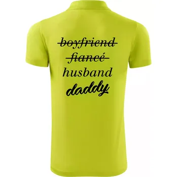 Pánská košile Partnerské triko nastávající rodiče - Polokošile Victory sportovní (dresovina) - XL ( Limetková )