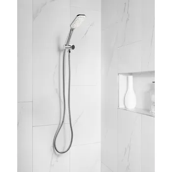 Sprchová hlavice Sprchová hlavice s hadicí stříbrná kov 1 režim proudu vody moderní styl koupelna Beliani