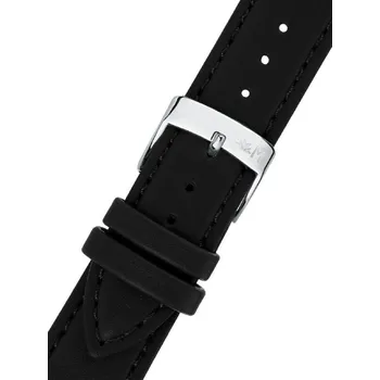 Řemínek na hodinky Kožený řemínek Morellato Edera 5804419.019 M, černý, ekokůže