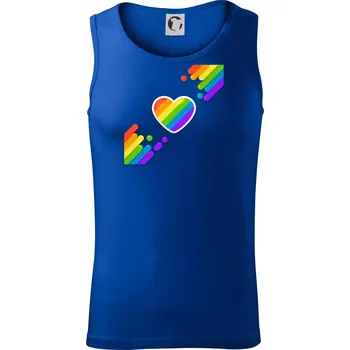 Srdce uhlopříčně - Tílko pánské Core - XL ( Královská modrá )