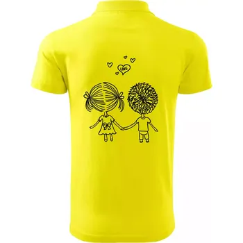 Pánská košile Love Kluk - Holka - Polokošile pánská Pique Polo 203 - 3XL ( Citrónová )