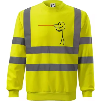 Pánská mikina Láska telefon - Reflexní mikina - XL ( Neonově žlutá )