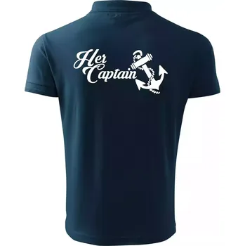 Pánská košile Her captain - Polokošile pánská Pique Polo 203 - 4XL ( Námořní modrá (velmi tmavá - téměř černá) )