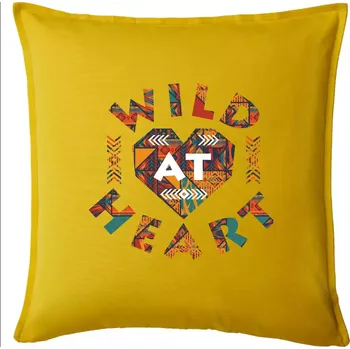Polštář Wild heart - Polštář 50x50 - 50x50 - Pouze potah ( Žlutá )