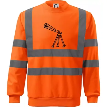 Pánská mikina Nebe - Dalekohled - Reflexní mikina - 2XL ( Neonově oranžová )