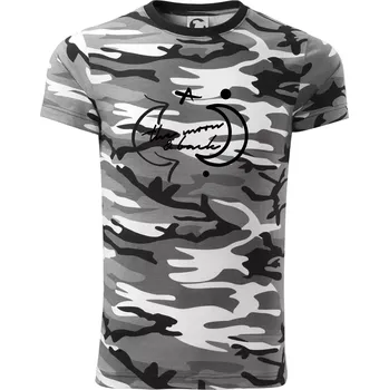 Pánské tričko The moon and back - Army CAMOUFLAGE - XL ( Šedý maskáč )