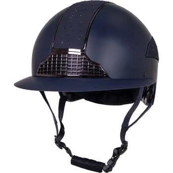 Jezdecká přilba Jezdecká přilba QHP Ohio Polo Visor, tmavě modrá, 51 - 55 cm