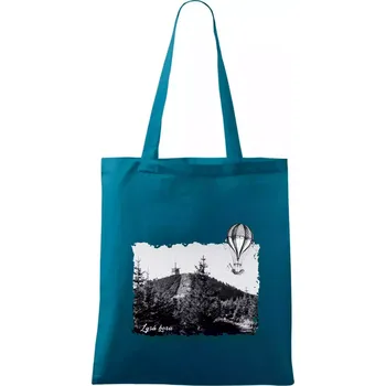 Retro Lysá hora - Taška bavlněná - 42 x 38 cm ( Petrolejová )