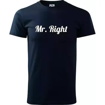 Pánské tričko Mr Right - Triko extra velké (5-8XL) - 8XL ( Námořní modrá (velmi tmavá - téměř černá) )