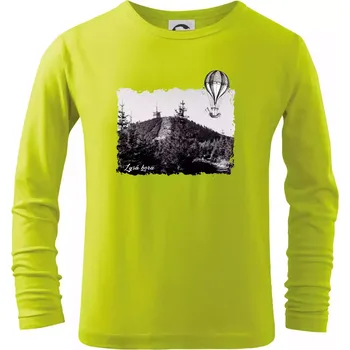 Retro Lysá hora - Triko dětské Long Sleeve - 158 cm/12 let ( Limetková )