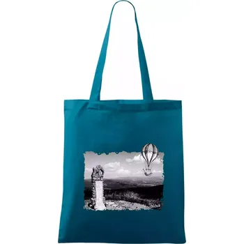 Retro Kralický Sněžník - Taška bavlněná - 42 x 38 cm ( Petrolejová )