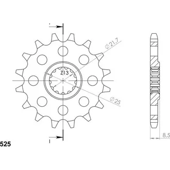 Motodíl SUPERSPROX Řetězové kolečko SUPERSPROX CST-1537:15 15 zubů, 525