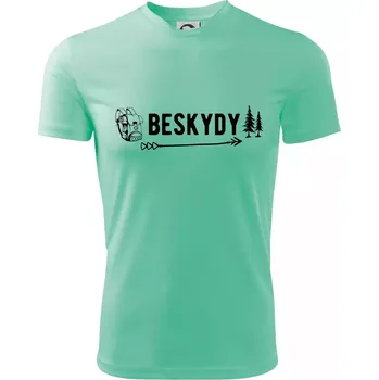 Chlapecké oblečení Beskydy nápis - Dětské triko sportovní (dresovina) - 122 cm/6 let ( Mátová )