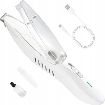 Kosmetika pro psa Zastřihovač chlupů pro psy na tlapky S VYSAVAČEM Bezdrátový strojek na srst pro kočky