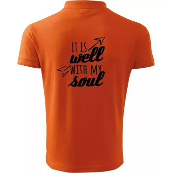 Pánská košile It is well with my soul - Polokošile pánská Pique Polo 203 - XL ( Oranžová )