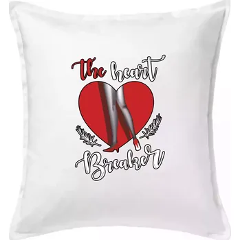 Polštář The Heart breaker - srdce - Polštář 50x50 - 50x50 - Pouze potah ( Bílá )