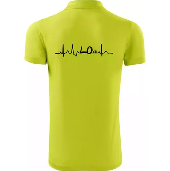 Pánská košile EKG LOVE párové - Polokošile Victory sportovní (dresovina) - M ( Limetková )