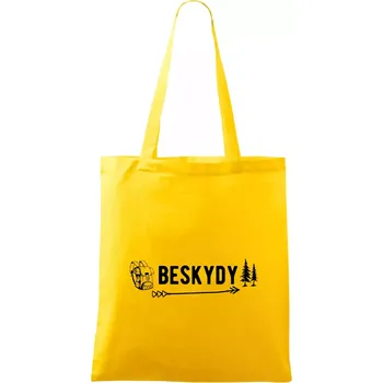 Beskydy nápis - Taška bavlněná - 42 x 38 cm ( Žlutá )