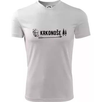 Krkonoše nápis - Dětské triko sportovní (dresovina) - 146 cm/10 let ( Bílá )