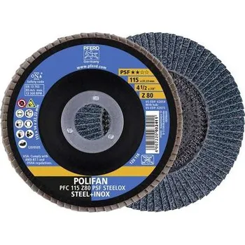 Brusný kotouč Pferd PFC 115 Z 80 PSF Lamelový brusný kotouč. PSF ZIRKON
