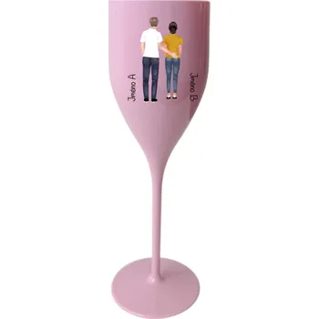 Sklenice Personalizovaná nerozbitná prosecco sklenice s párem