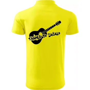 Pánská košile Kytara, takhle to všechno začalo - Polokošile pánská Pique Polo 203 - L ( Citrónová )