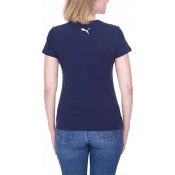 Y7495 PUMA DÁMSKÉ TRIČKO T-SHIRT CE BLANC TEE, TMAVĚ MODRÉ, BAVLNĚNÉ, VELIKOST M