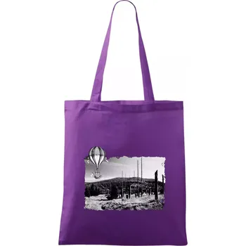 Retro Blatný vrch - Taška bavlněná - 42 x 38 cm ( Fialová )
