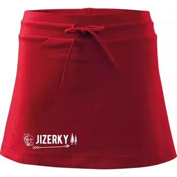 Dámská sukně Jizerky nápis - Sportovní sukně - two in one - S ( Červená )