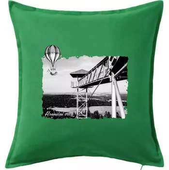 Polštář Retro Hraniční vrch - Polštář 50x50 - 50x50 - Pouze potah ( Středně zelená )