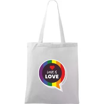 Love is love bublina - Taška bavlněná - 42 x 38 cm ( Bílá )